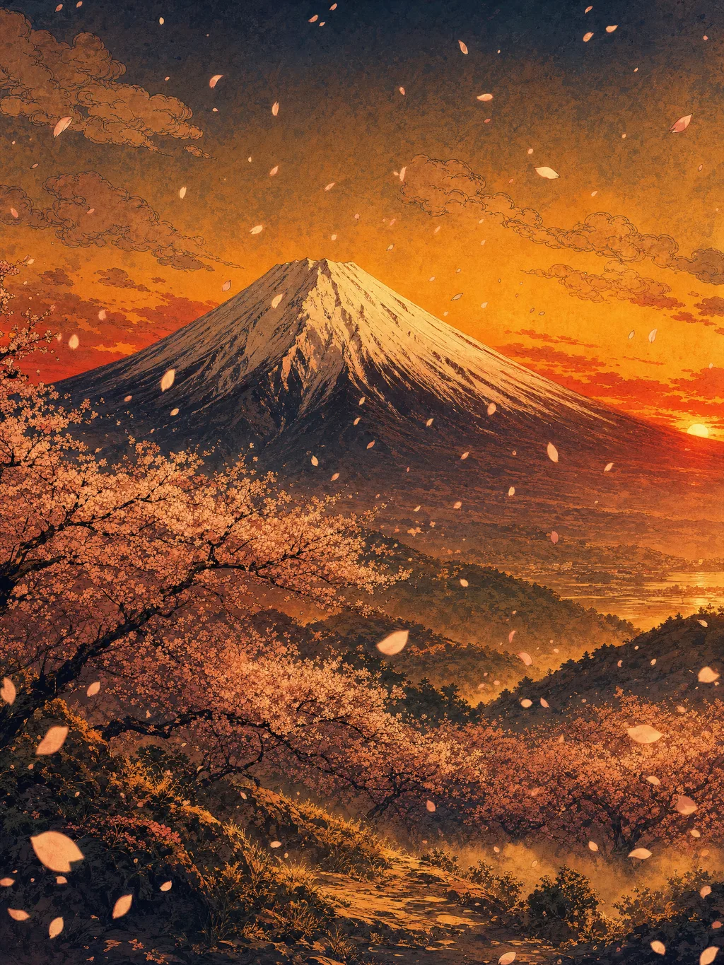 bg 01 fuji sakura sunset