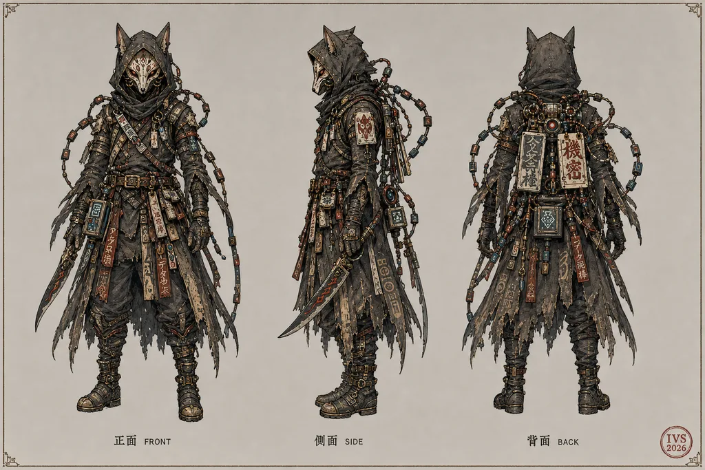Data Thief — turnaround (front / side / back)
