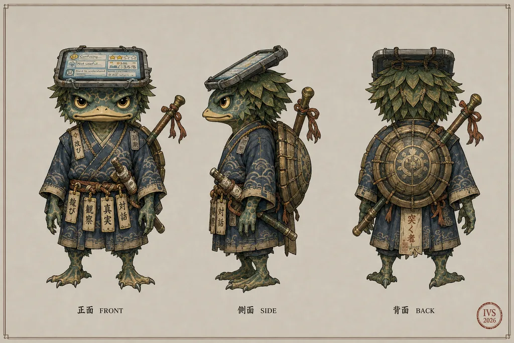 Feedback Kappa — turnaround (front / side / back)